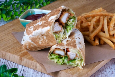 Crispy wrap menü