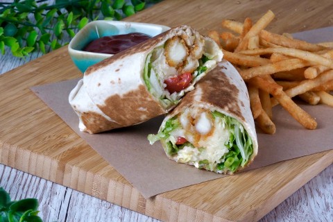Vega Crispy wrap mozzarella rúddal menü